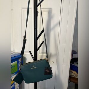 Nanette Lepore Deep Teal Crossbody Bag WITH WALLET MSRP $34